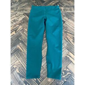 Fabletics Powerhold Women Medium Green Stretch Legging Yoga Athleisure Ballet